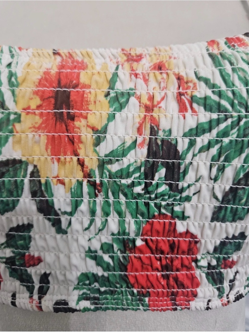 Cabana Del Sol Tropical Floral Smocked Bikini Set - Picture 4 of 7